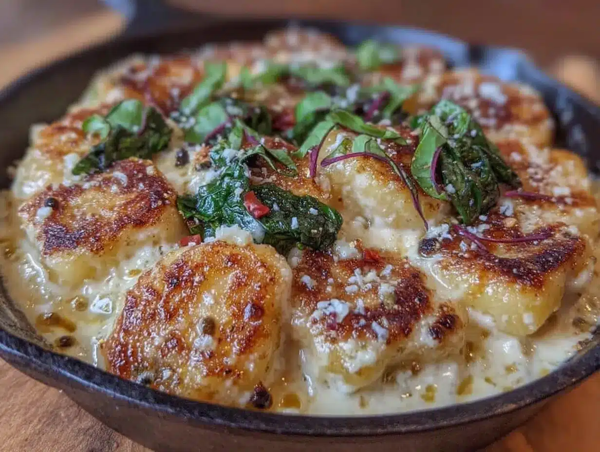 beste schnelle gnocchi-pfanne mit spinat preparation steps