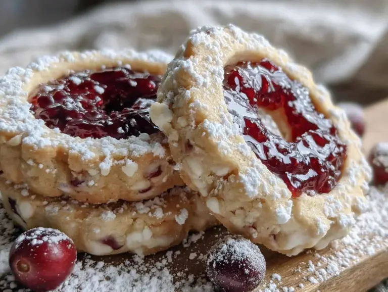 Haselnuss-Linzer mit Preiselbeerfüllung - featured image