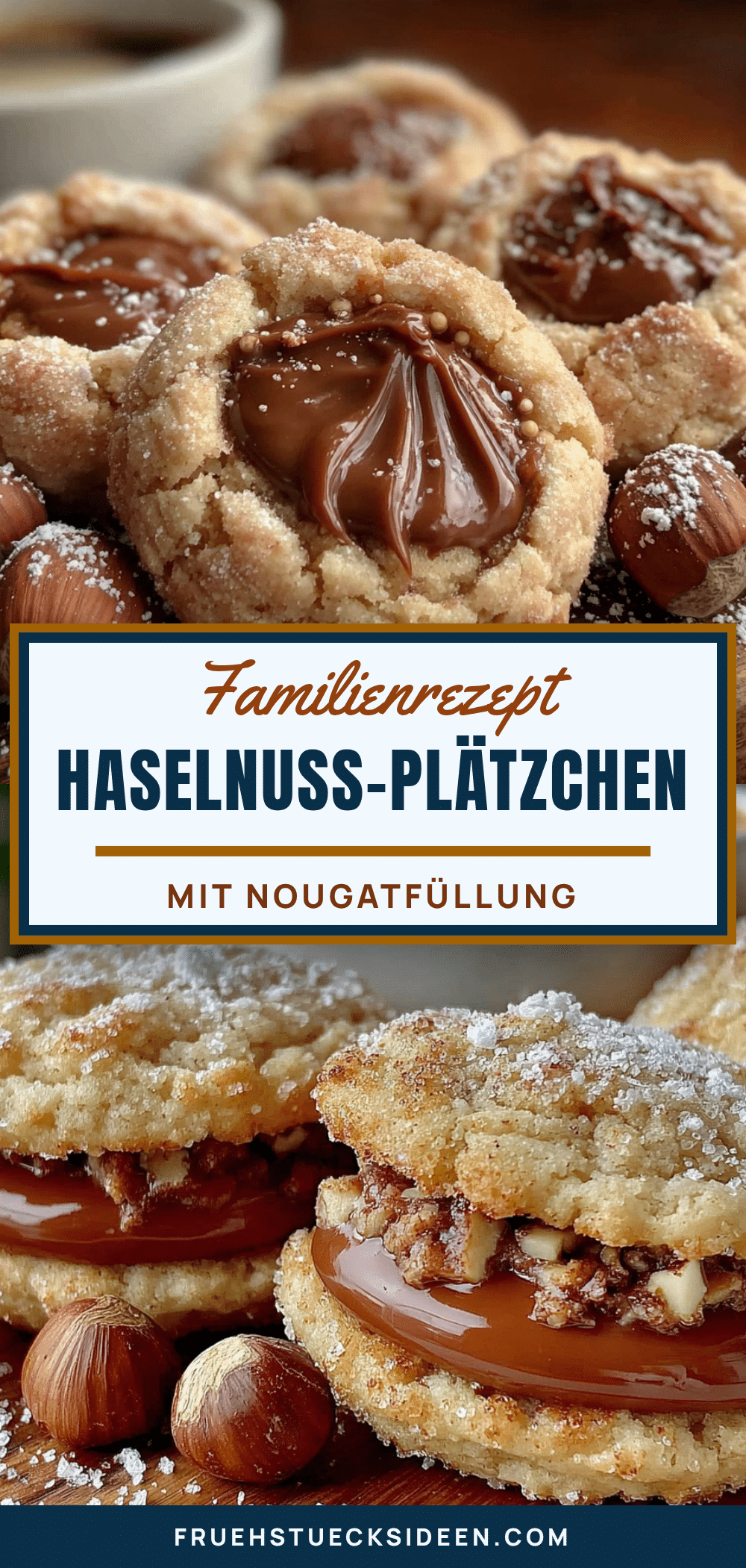 Haselnuss-Plätzchen mit Nougatfüllung recipe